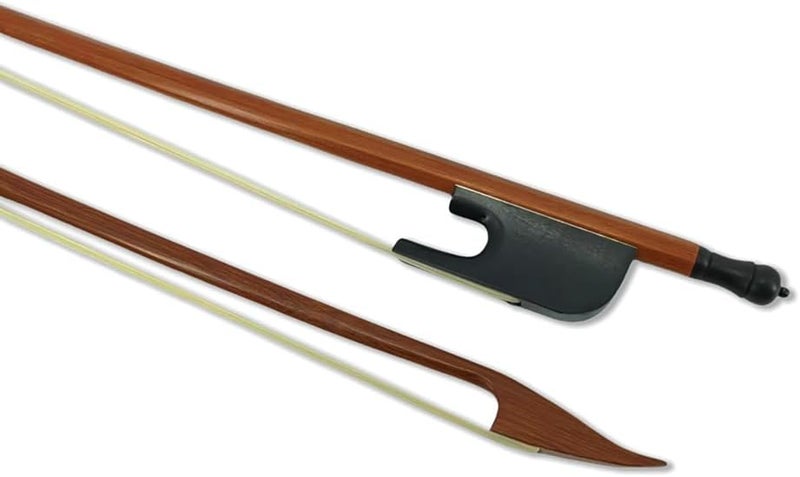 YoungMonic Cello Bow 4/4 Baroque Styled Crafted From Ebony Wood Frog Brazilwood Stick Featuring A Robust and Straight Design - Image 2